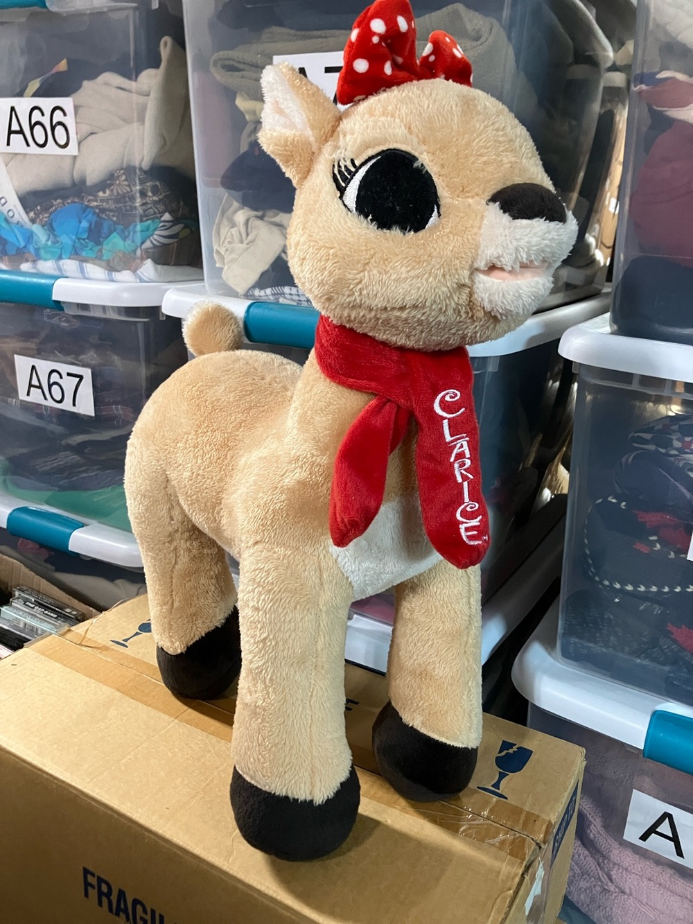 Clarice of Rudolph Large Reindeer Holiday Decor Plush